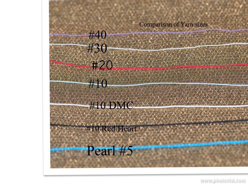 Crochet Thread Sizes Chart