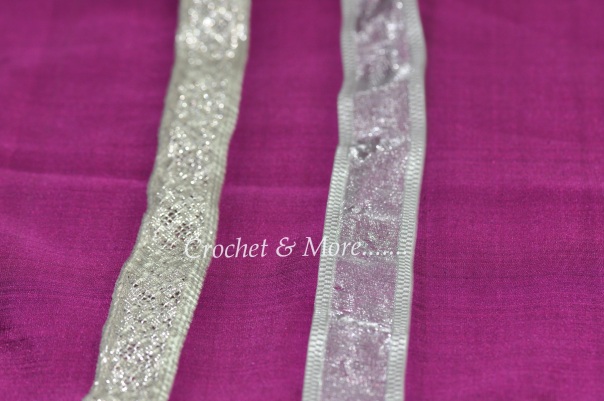 Metallic ribbon, Georgette ribbon...use a 0 8mm and above for these
